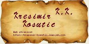 Krešimir Košutić vizit kartica